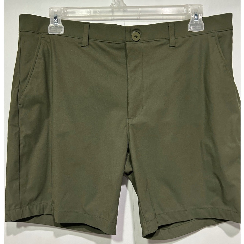 FLX Shorts Mens 38 Olive Green Performance Golf Hiking Recycled RN 73277